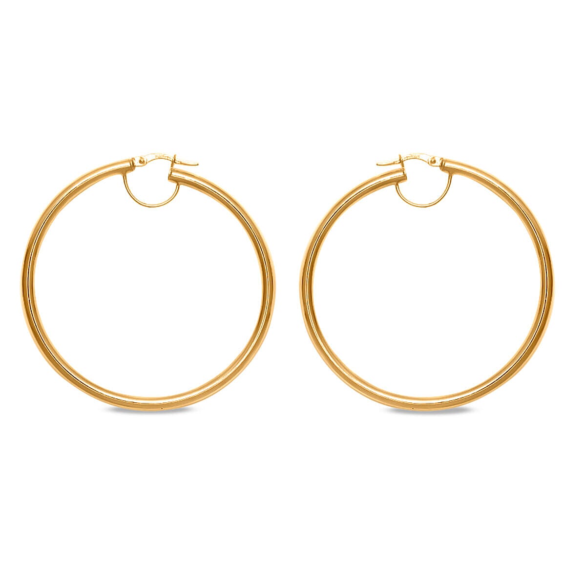 Maestro Collection - 9K Yellow Gold Hoop Earrings,