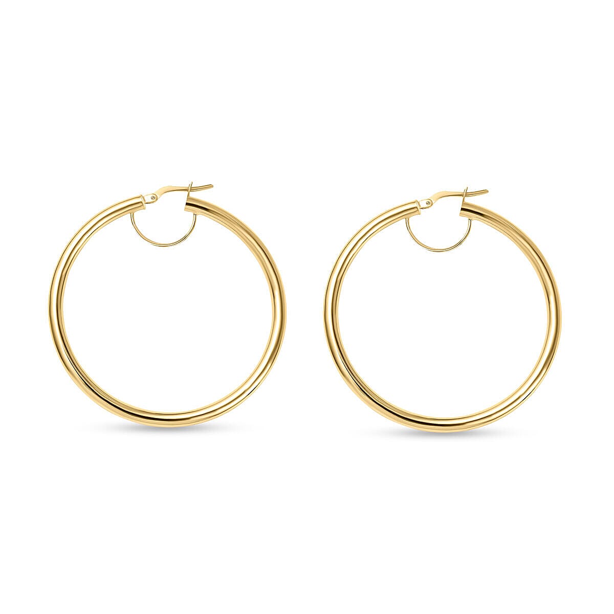 Maestro Collection - 9K Yellow Gold Hoop Earrings,