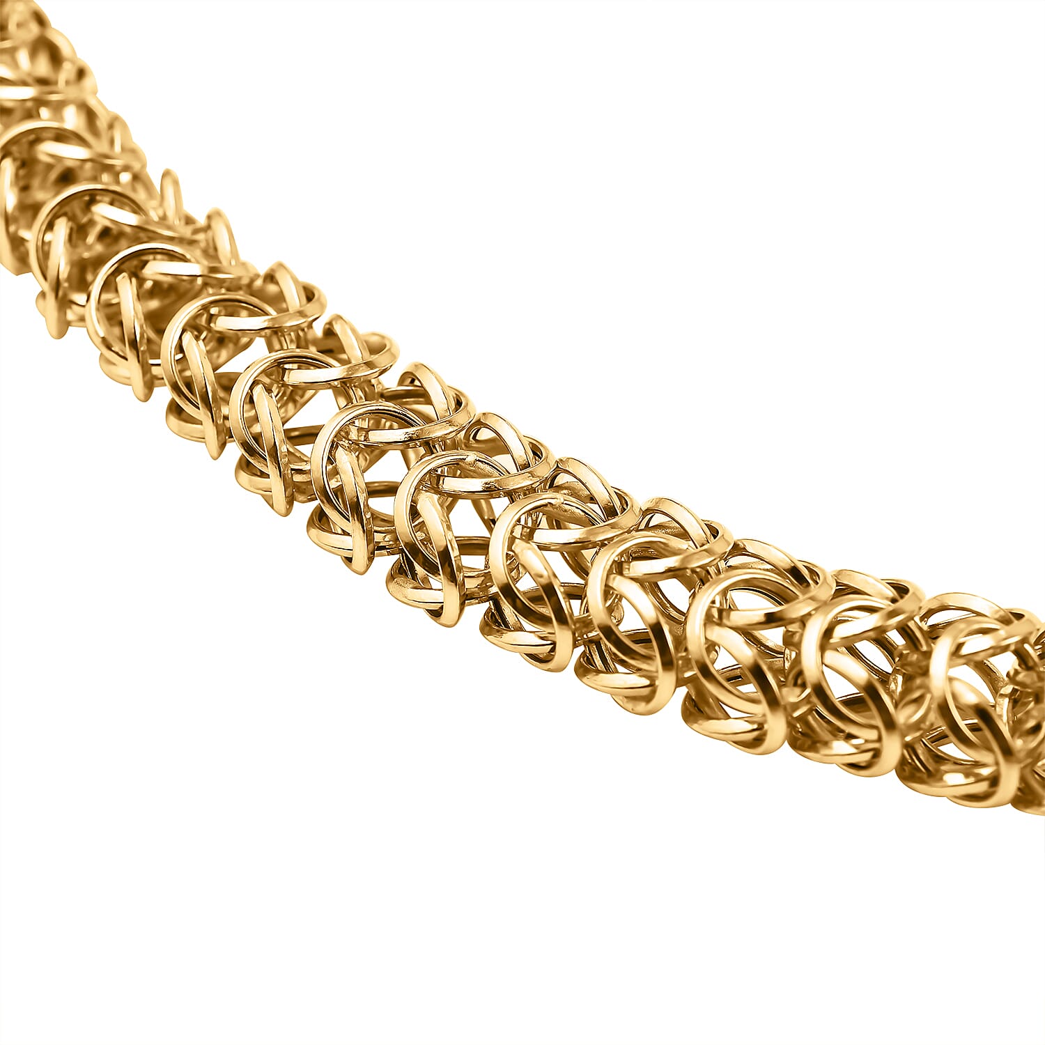 Maestro Collection - 9K Yellow Gold Byzantine Necklace (Size - 20) With Senorita Clasp, Gold Wt. 24.01 Gms