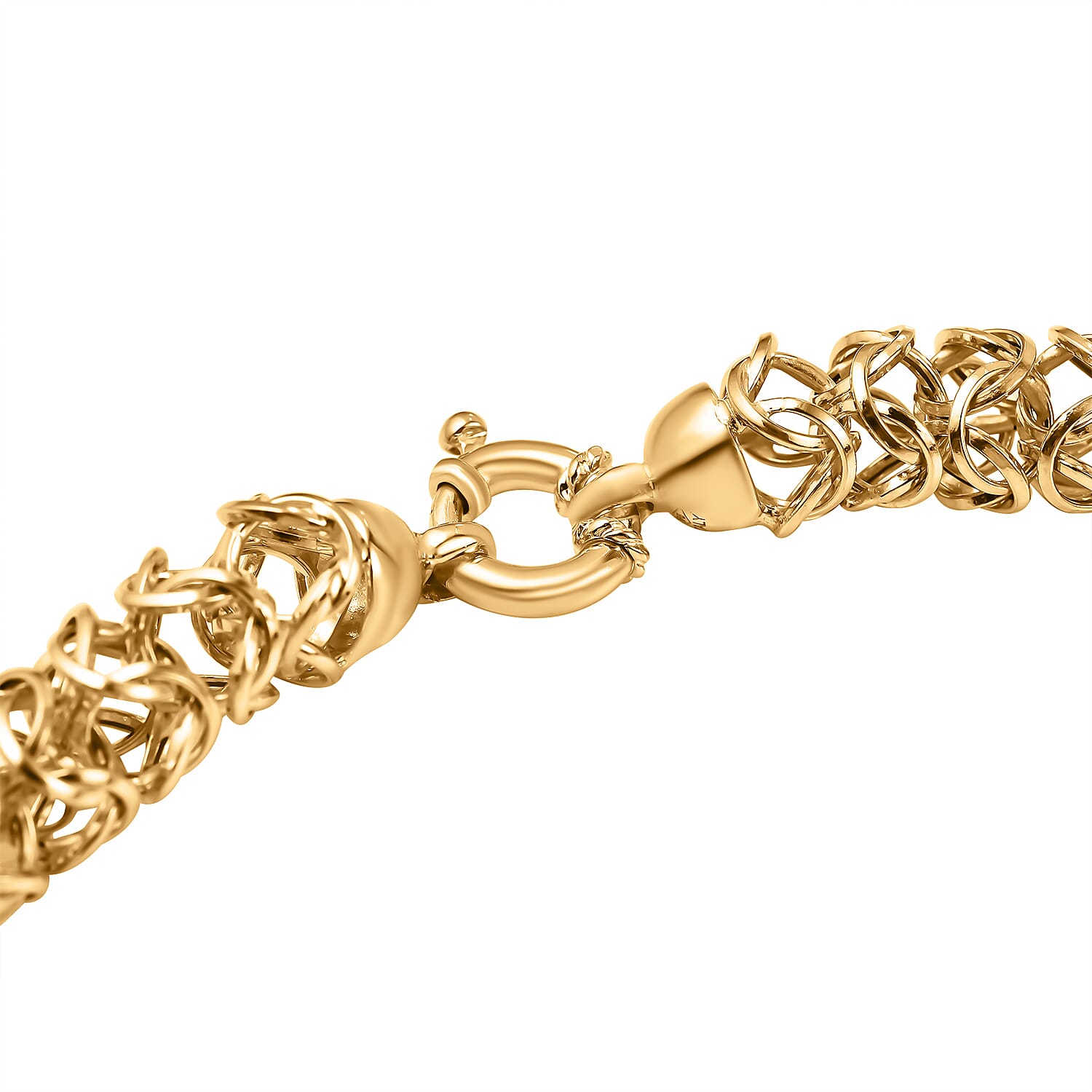 Maestro Collection - 9K Yellow Gold Byzantine Necklace (Size - 20) With Senorita Clasp, Gold Wt. 24.01 Gms