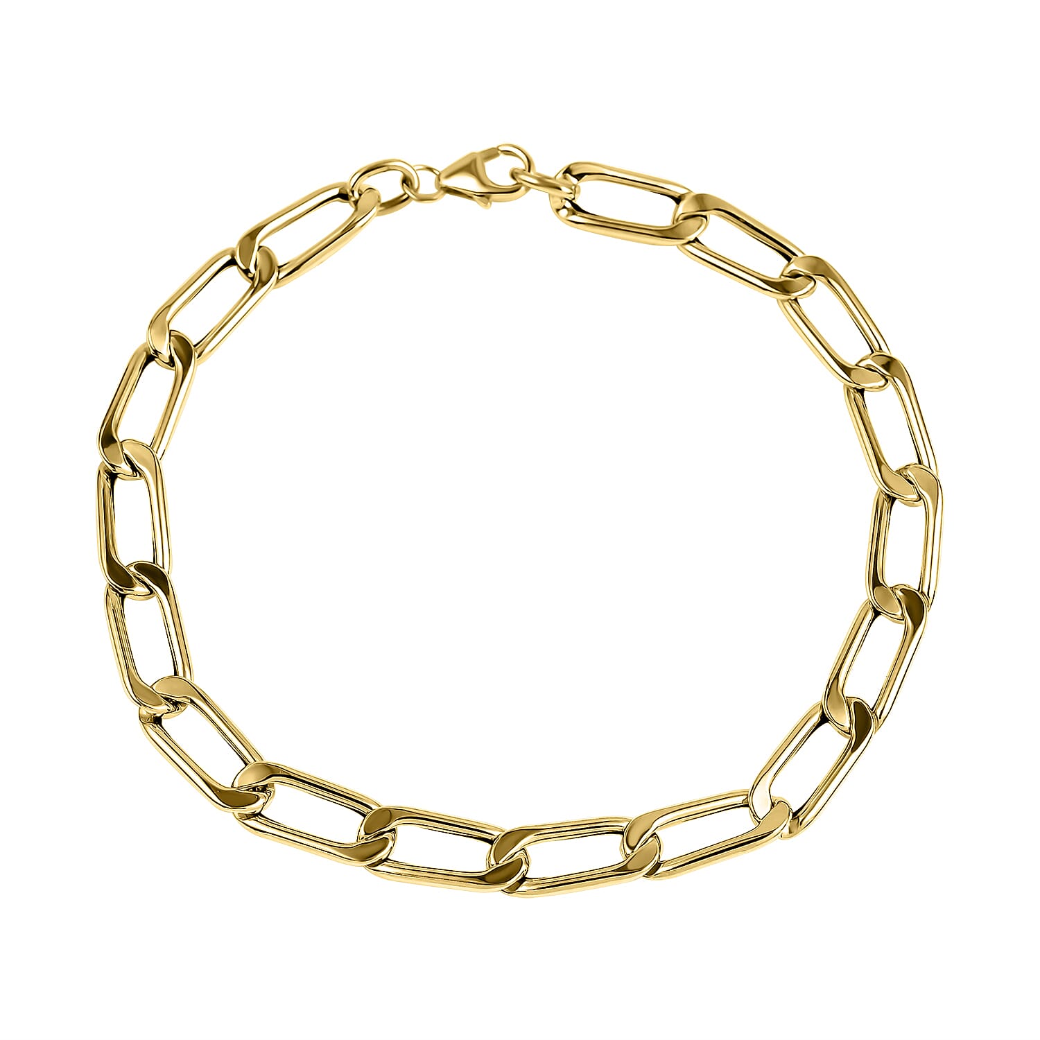 Maestro Collection - 9K Yellow Gold Paperclip Bracelet (Size - 7.5)