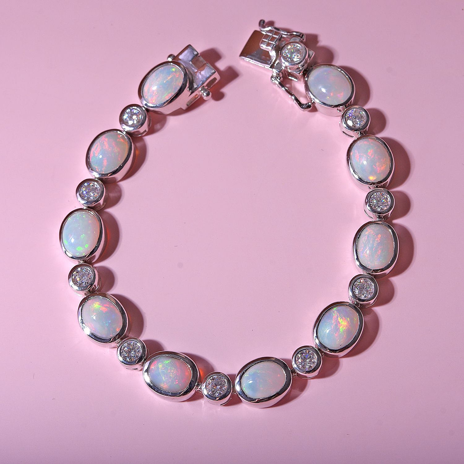Opal Bracelet Sterling Silver Ethiopian Opal Bracelet Oval Opal Chai   Paulla Tewksbury Jewelry