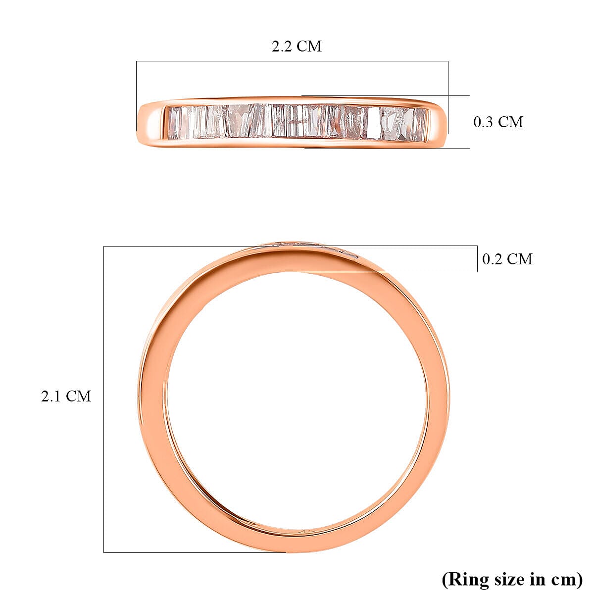 9K Rose Gold SGL Certified Natural Pink Diamond Half Eternity Band Ring 0.50 Ct