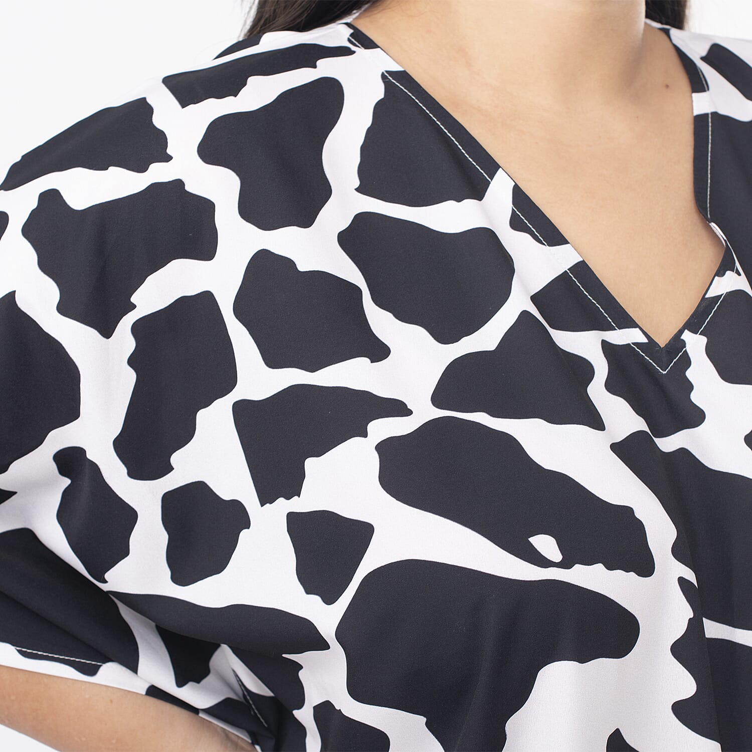 TAMS Printed Maxi Kaftan With Side Slits