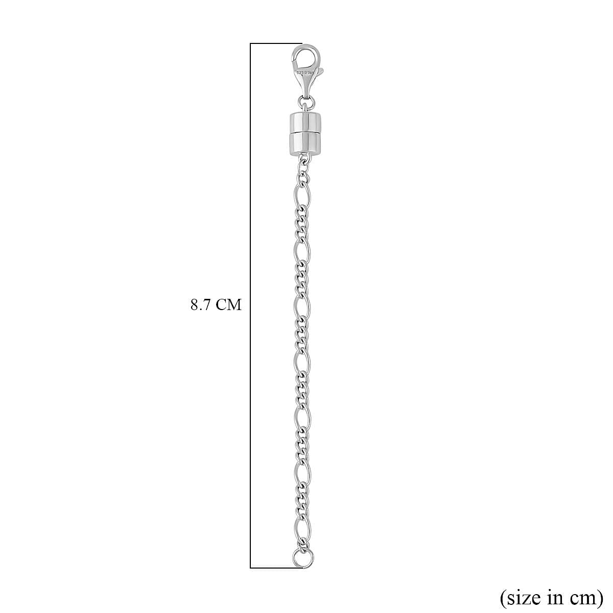 Rhodium Overlay Sterling Silver Lobster Lock