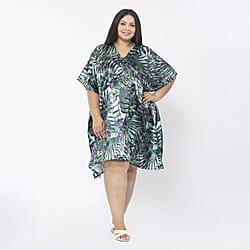 Tamsy Exclusive Liner Maze Print Short Kaftan