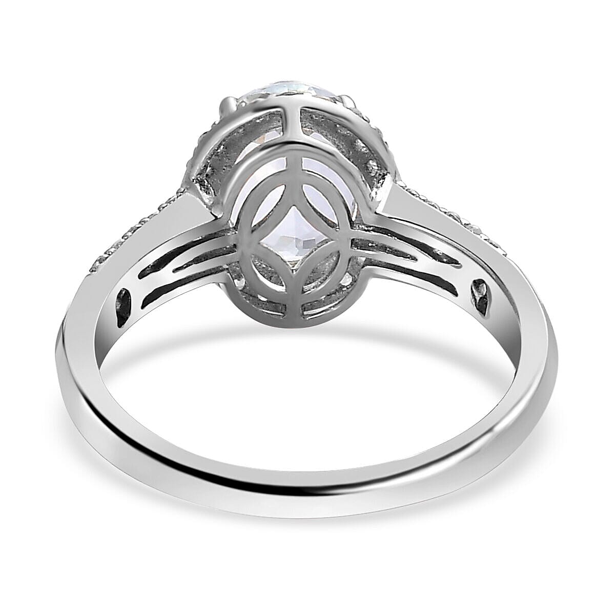 Espirito Santo Aquamarine and Natural Zircon Ring in Platinum Overlay Sterling Silver 2.05 Ct