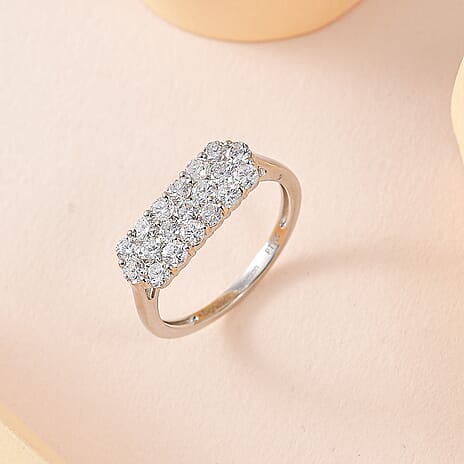 900 Platinum IGI Certified (SI-G-H) Diamond Ring 1.05 Ct.