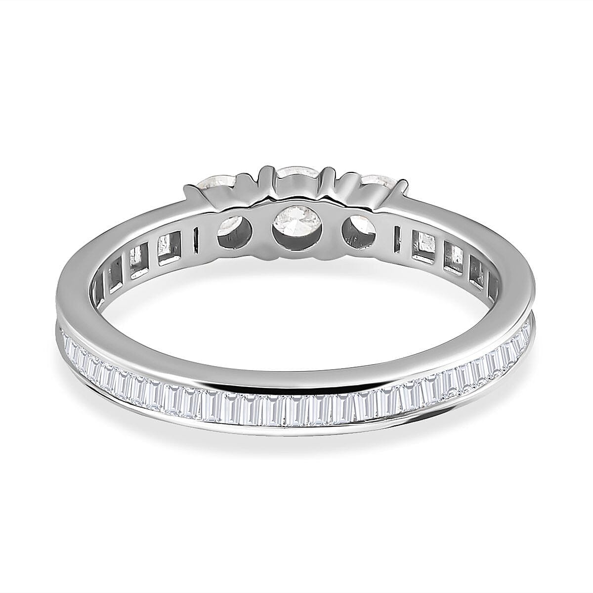 NY Closeout 14K White Gold SGL Certified Diamond (I1-I2-G-H) Band Ring 1.00 Ct