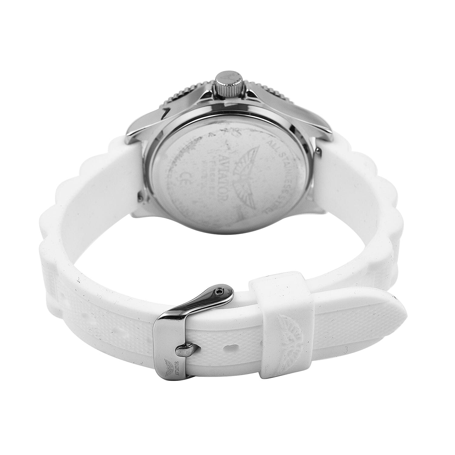 Closeout Deal - Aviator F-Series Quartz Movement White Dial Water Resistant Ladies Watch with 4 Interchangeable Straps