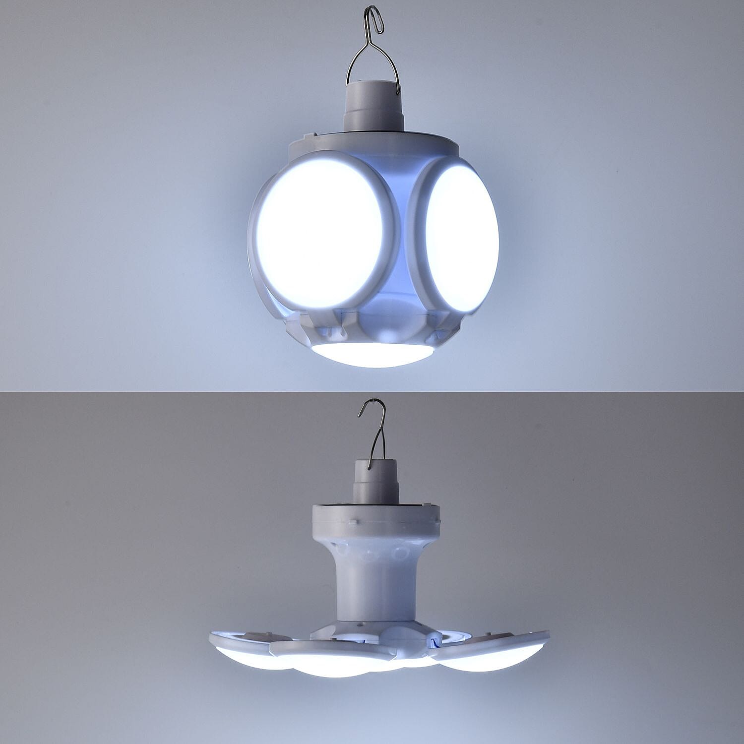 Indoor and Outdoor Solar Rechargeable Light with Remote (800 mAh-Li Battery Built -in USB & Solar Panels Charge)