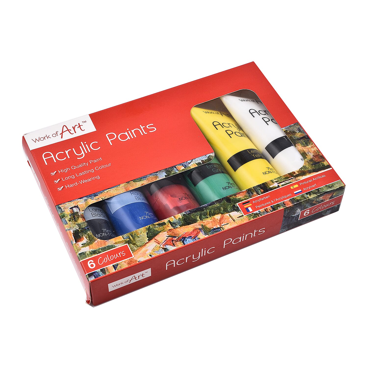 Closeout Offer- Tallon Work Of Art Acrylic Paint Set - 6x75ml