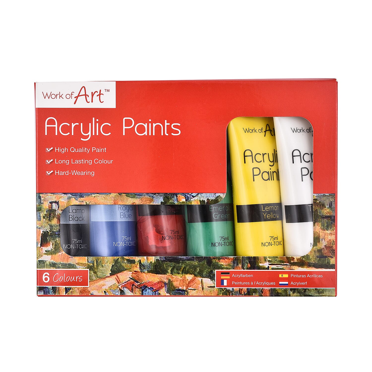 Closeout Offer- Tallon Work Of Art Acrylic Paint Set - 6x75ml
