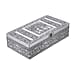 Butterfly Embossed Storage Box (Size 27x15x7 cm) - Silver