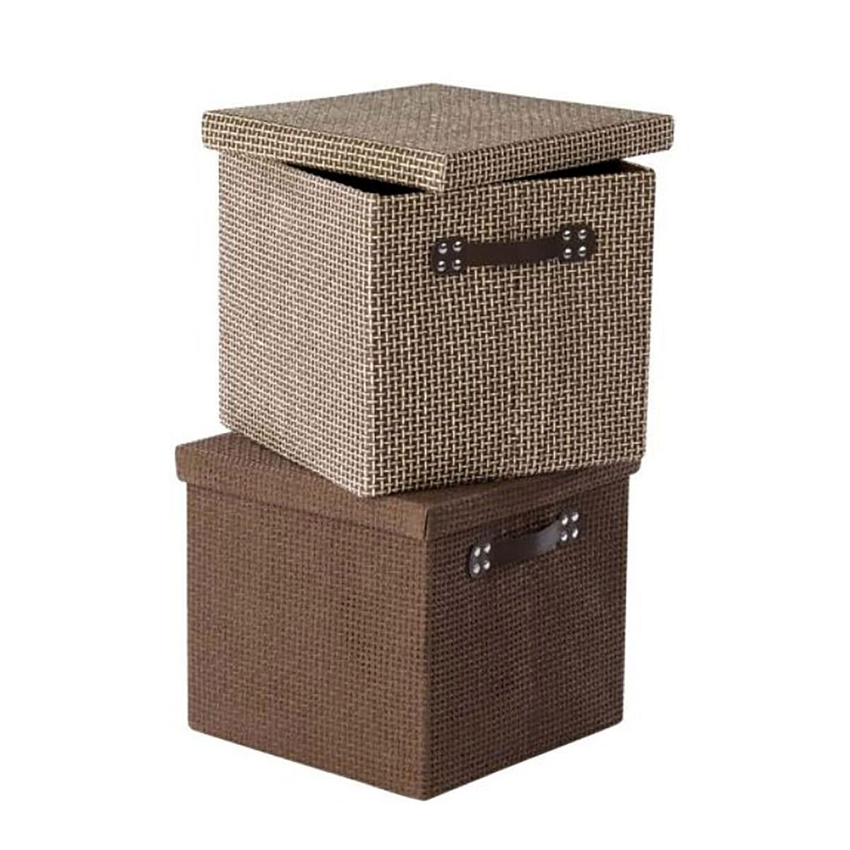 ONE TIME ONLY- Set of 6 Large Scandinavian Collapsible Storage Ottomans (32x32x30cm)