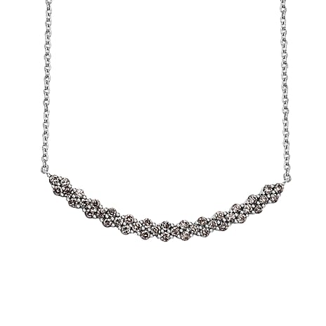 NY Close Out 9K White Gold Diamond (I1-I2-G-H) Necklace (Size - 16-18) 1.00 Ct