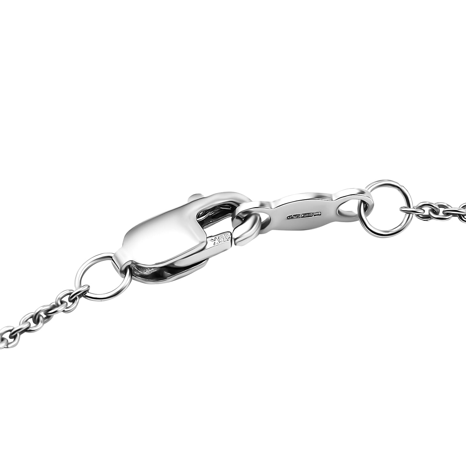 NY Close Out 9K White Gold Diamond (I1-I2-G-H) Necklace (Size - 16-18) 1.00 Ct