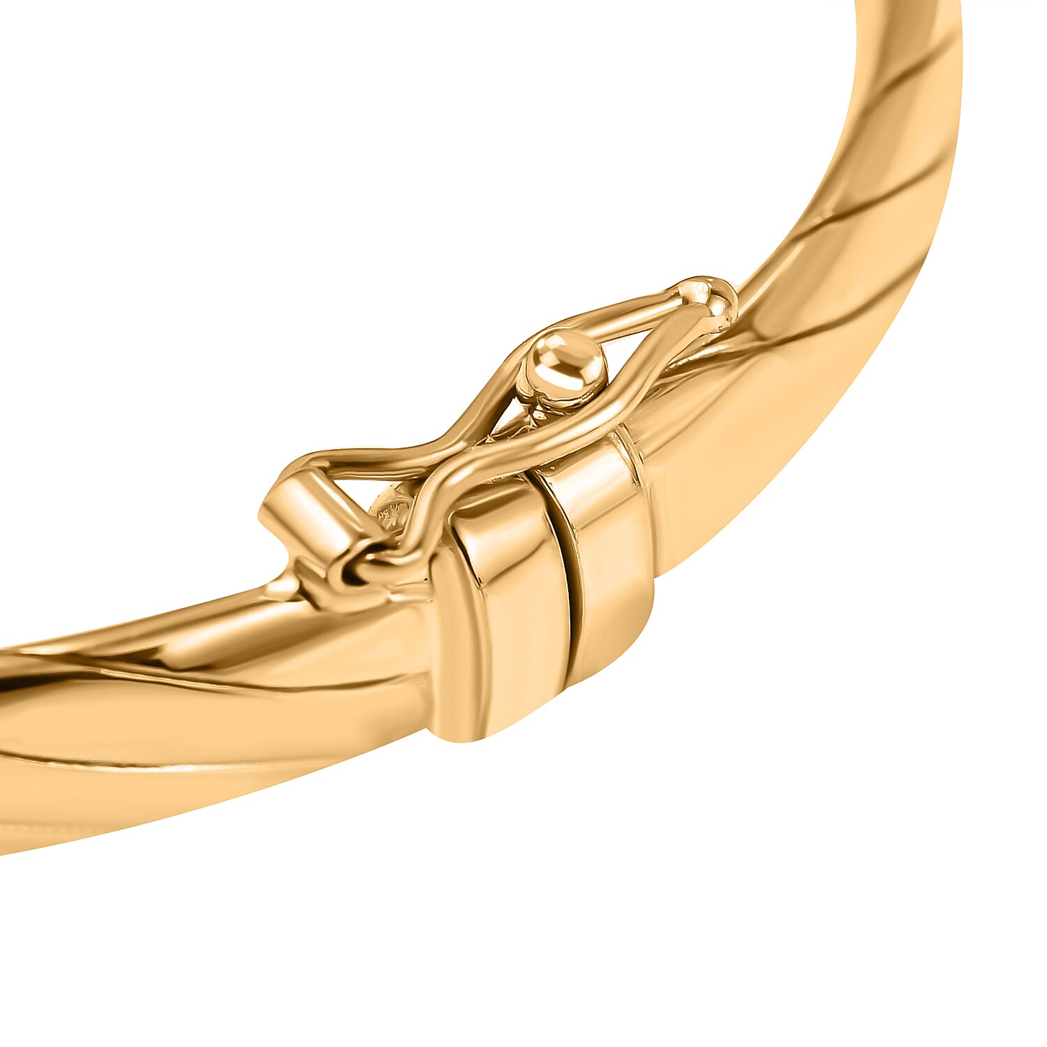 Italian Made Closeout Deal - 9K Yellow Gold Twist Bangle (Size - 7), Gold Wt 4.15 Gms