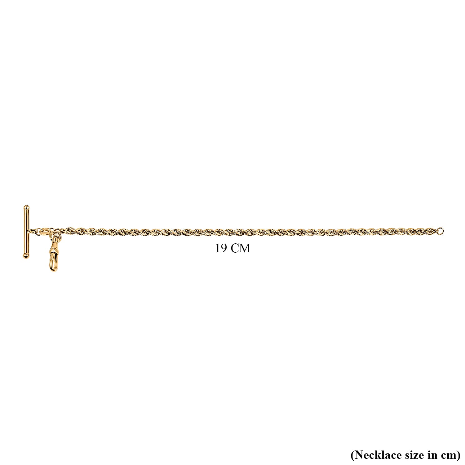 Italian Made Close Out Deal - 9K Yellow Gold Rope Albert Bracelet (Size - 7.5) with T-Bar Clasp, Gold Wt 3.30 Gms