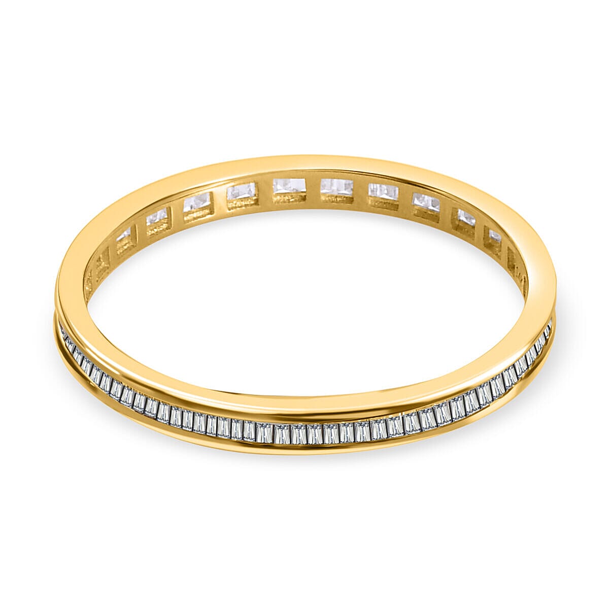 14K Yellow Gold SGL Certified Diamond (I1-I2-G-H) Band Ring 0.34 Ct.