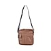 Hong Kong Closeout Collection Brown Genuine Leather Mens Crossbody Bag