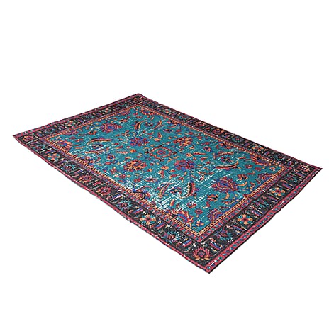 Durable Antique Persian Style Rug (Size 180x120 Cm) - Teal