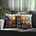 Set of 2 - 100% Cotton Crochet Cushion Cover with Zipper Closure (Size 16 Cm)
