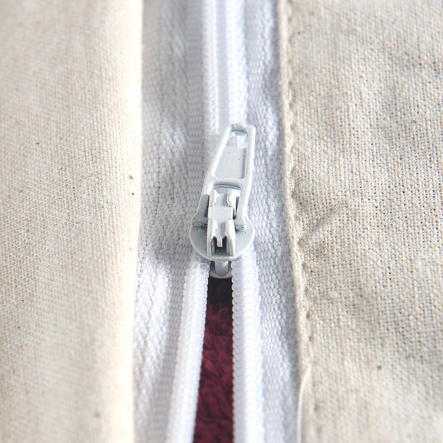 Set of 2 - Handmade 100% Cotton Crochet Cushion Cover with Zipper Closure (Size 16 Cm) - Blue & Grey