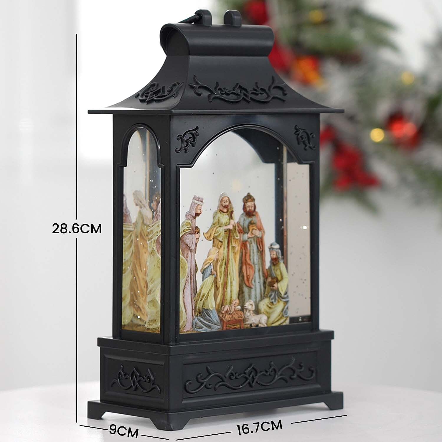 Holy Family Lantern with Music and USB Cable (Require 3xAA Battery Not Included) - Warm Light
