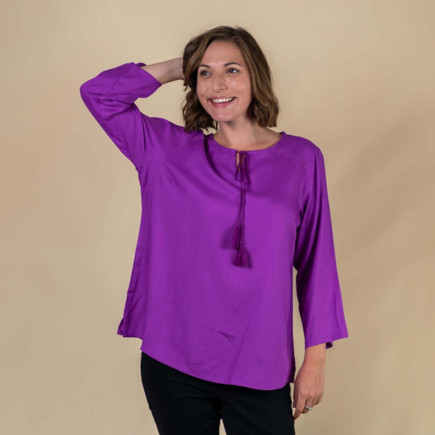 TAMSY Viscose Top - Black