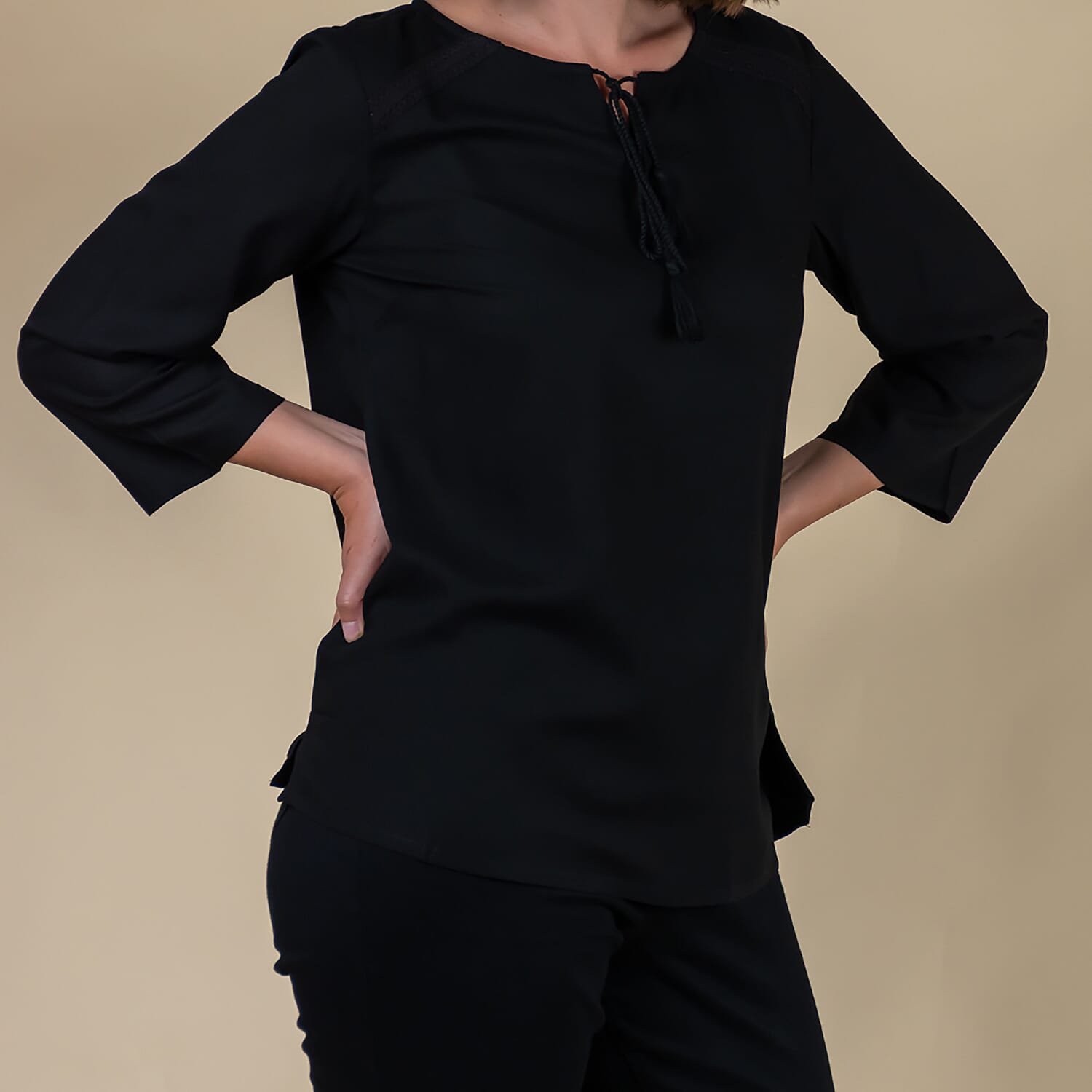 TAMSY Viscose Top - Black