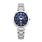 Value Buy - CHRISTOPHE DUCHAMP ETOILE Swiss Movement Blue Dial Diamond Studded 5 ATM Water Resistant Moon Phase Watch in Stainless Steel