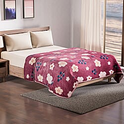 Super Soft Leaf Pattern Blanket (200x150cm) - Grey