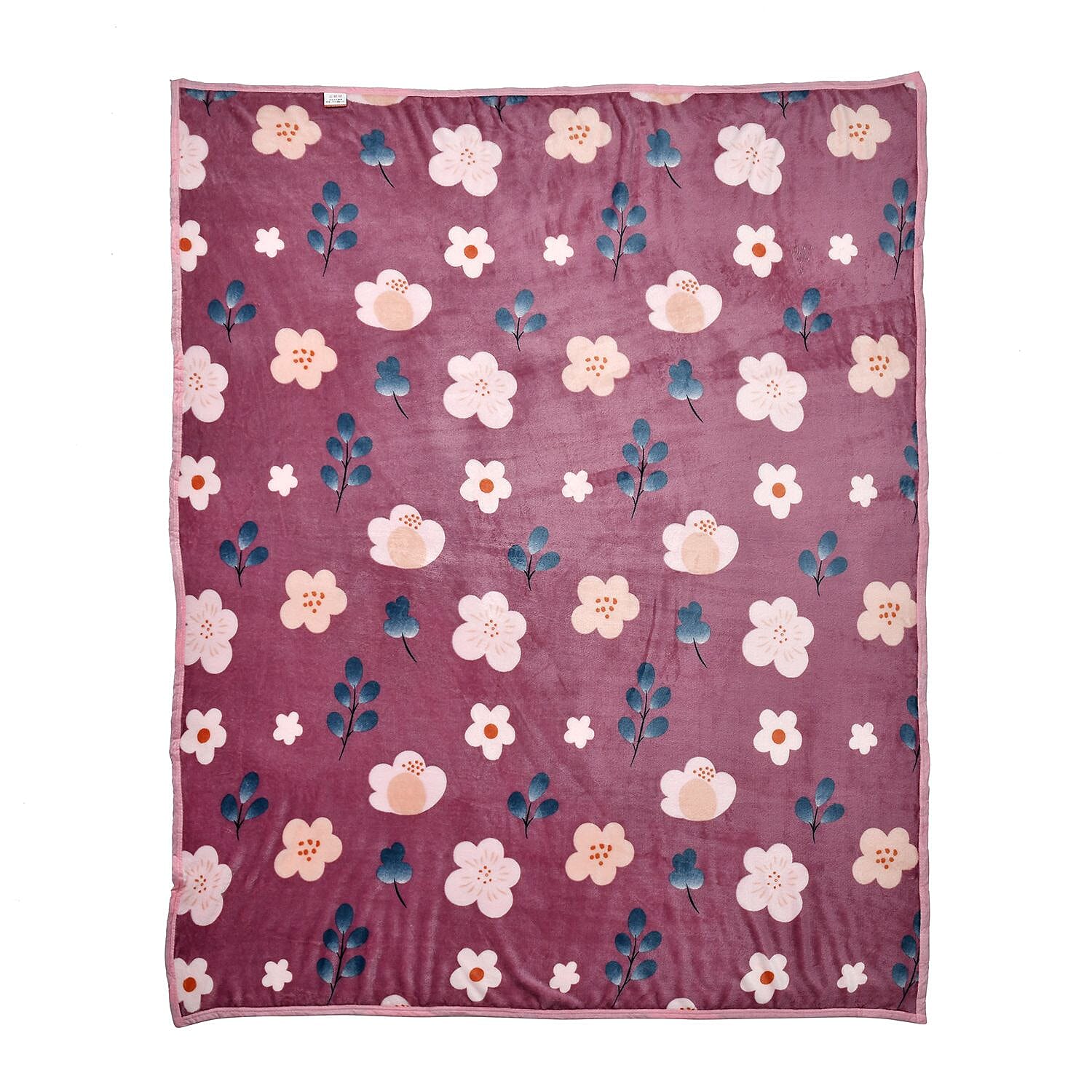 Super Soft Floral Blanket (200x150cm) - Maroon