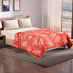 Super Soft Leaf Pattern Blanket (200x150cm) - Grey