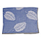 Flannel Large Leaf Printed Blanket (King Size, 200x150 cm) - Blue