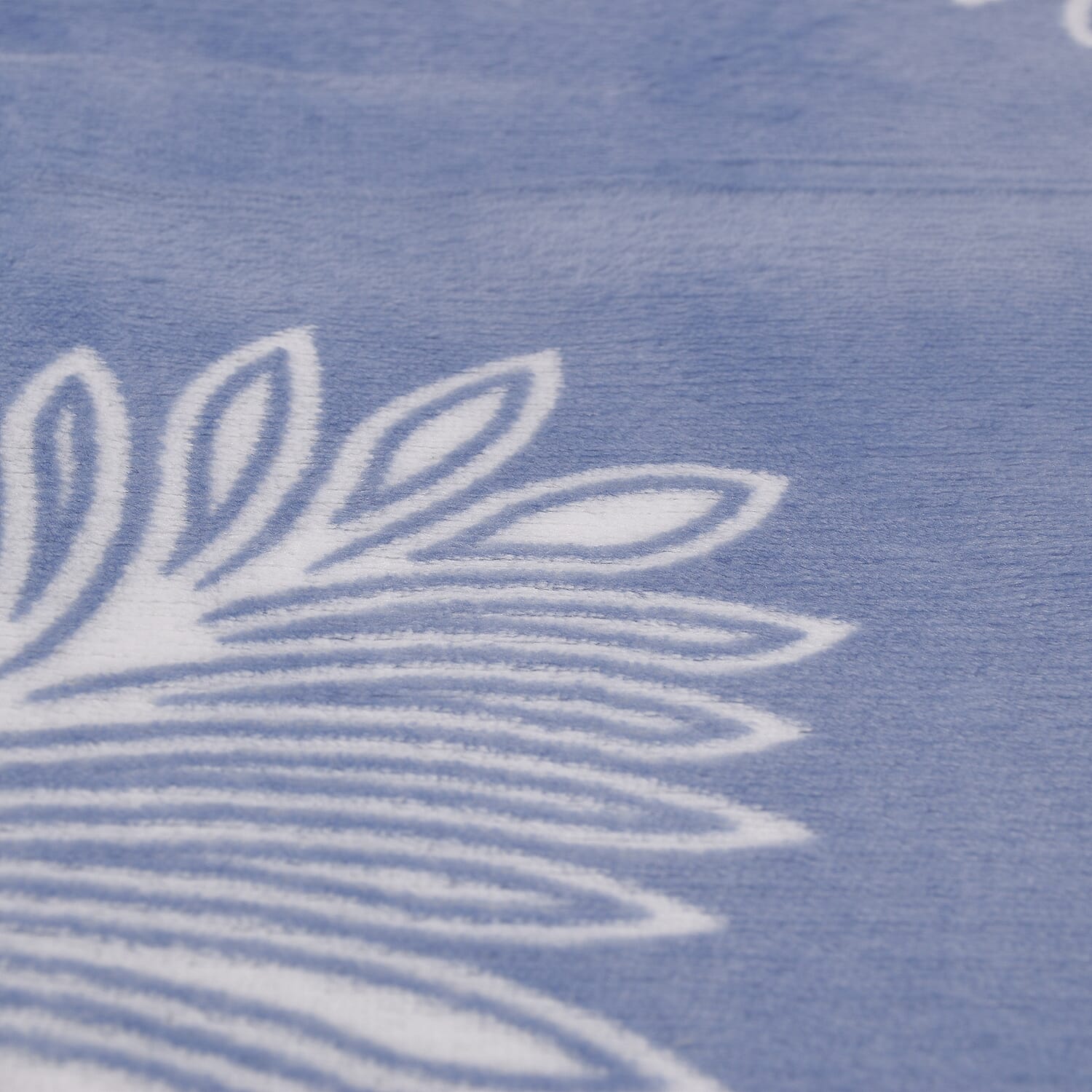 Flannel Flower Printed Blanket (King Size, 150x200 cm) - Orange