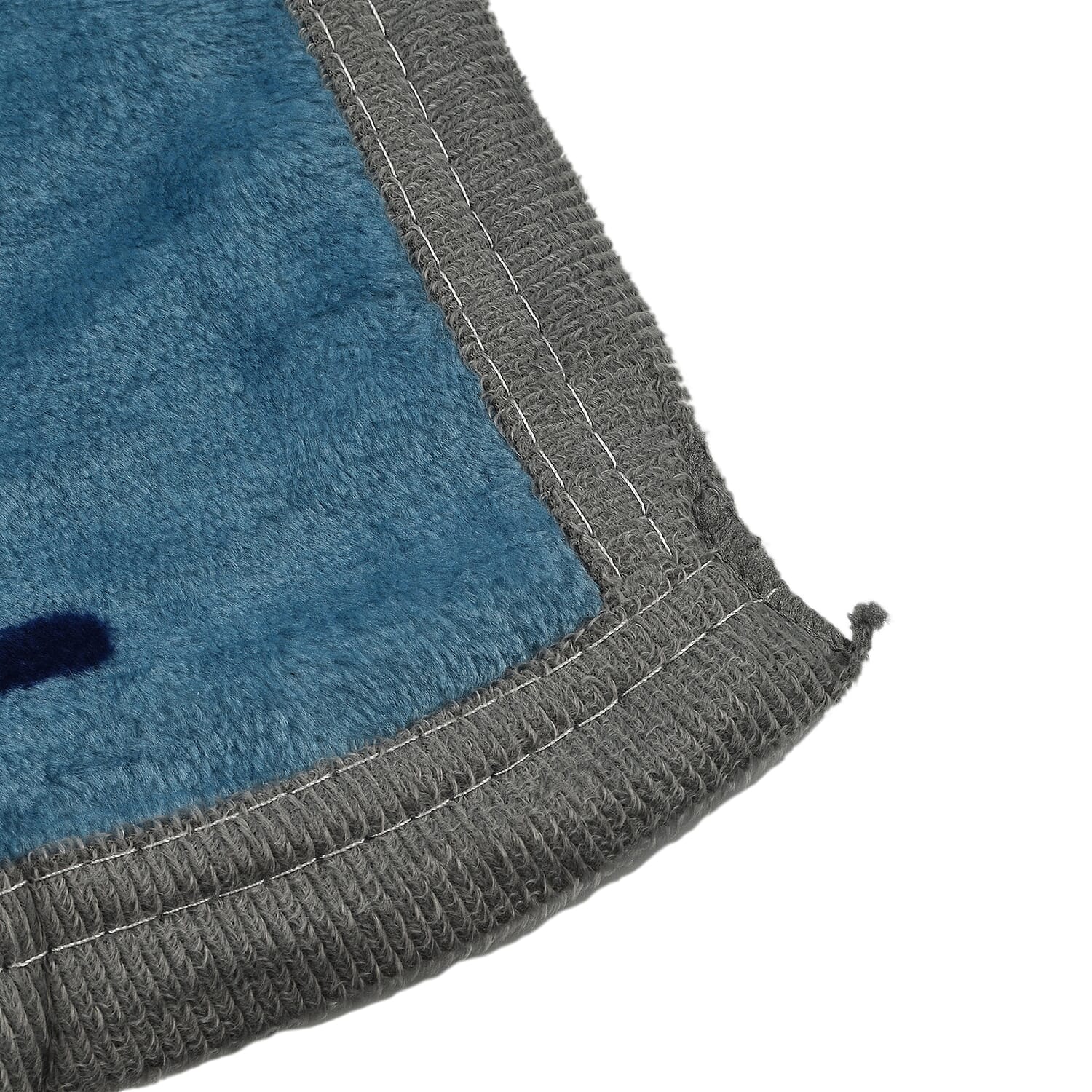 Flannel Small Contemporary Leaf Printed Blanket (King Size, 200x150 cm) - Light Blue