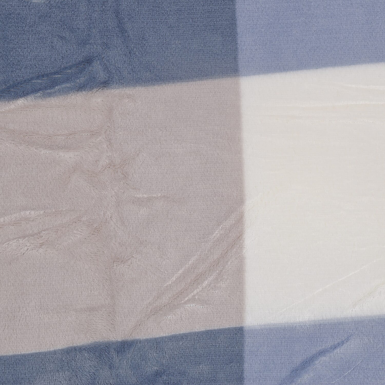 Flannel Block Pattern Blanket (King Size, 200x150 cm) - Multi