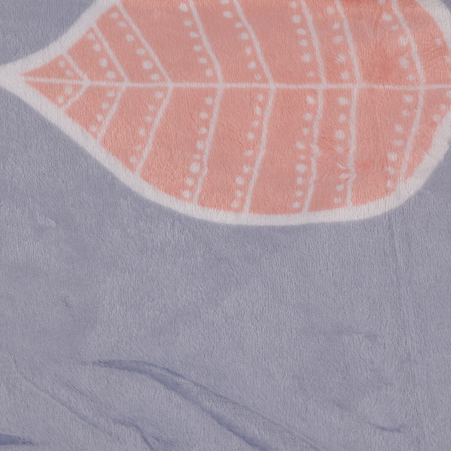 Flannel Leaf Printed Blanket - I Miss You  (King Size, 200x150 cm) - Grey