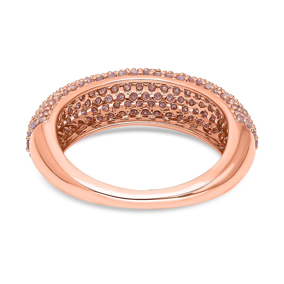 9K Rose Gold SGL Certified Natural Pink Diamond Ring 1.00 Ct.