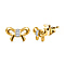 Diamond Stud Push Post Earrings in 18K Yellow Gold Vermeil Plated Sterling Silver 0.030 Ct.