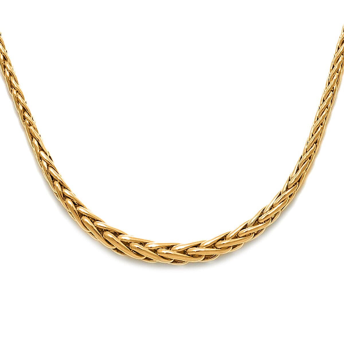 Maestro Collection - 9K Yellow Gold Graduated Spiga Necklace (Size - 20), Gold Wt. 11.20 Gms