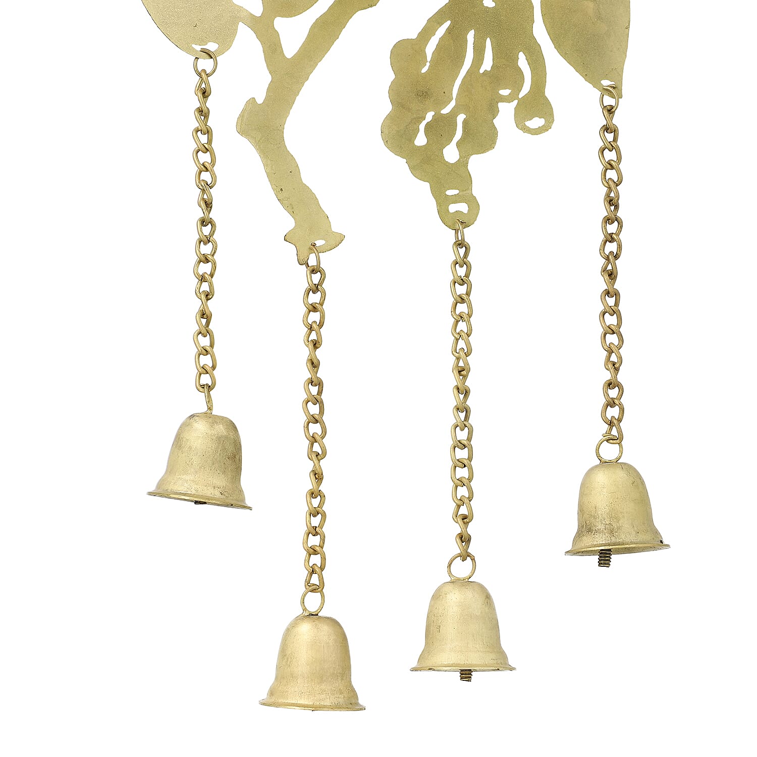 Antique Look Brass Finish Metal Wind Chime - Sparrow