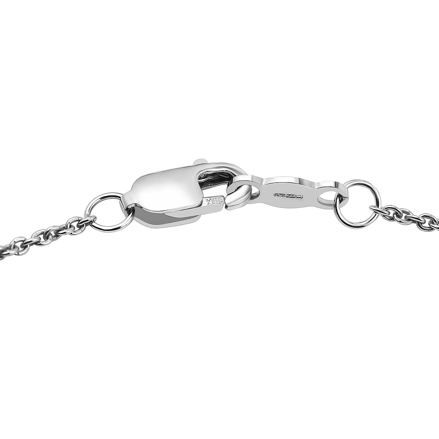 9K White Gold Diamond (I1-I2-G-H) Necklace (Size - 16-18) 1.00 Ct