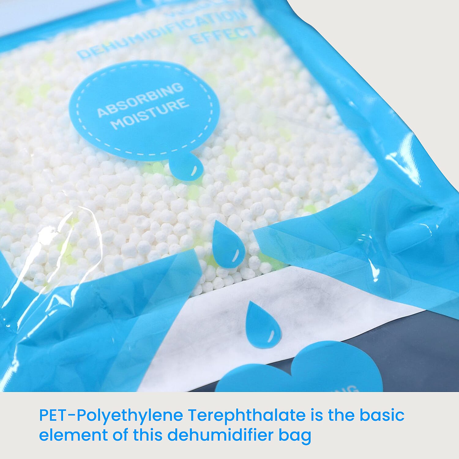 Set of 5 - HOMESMART Hanging Dehumidifier Bag (220gx5) - White & Blue