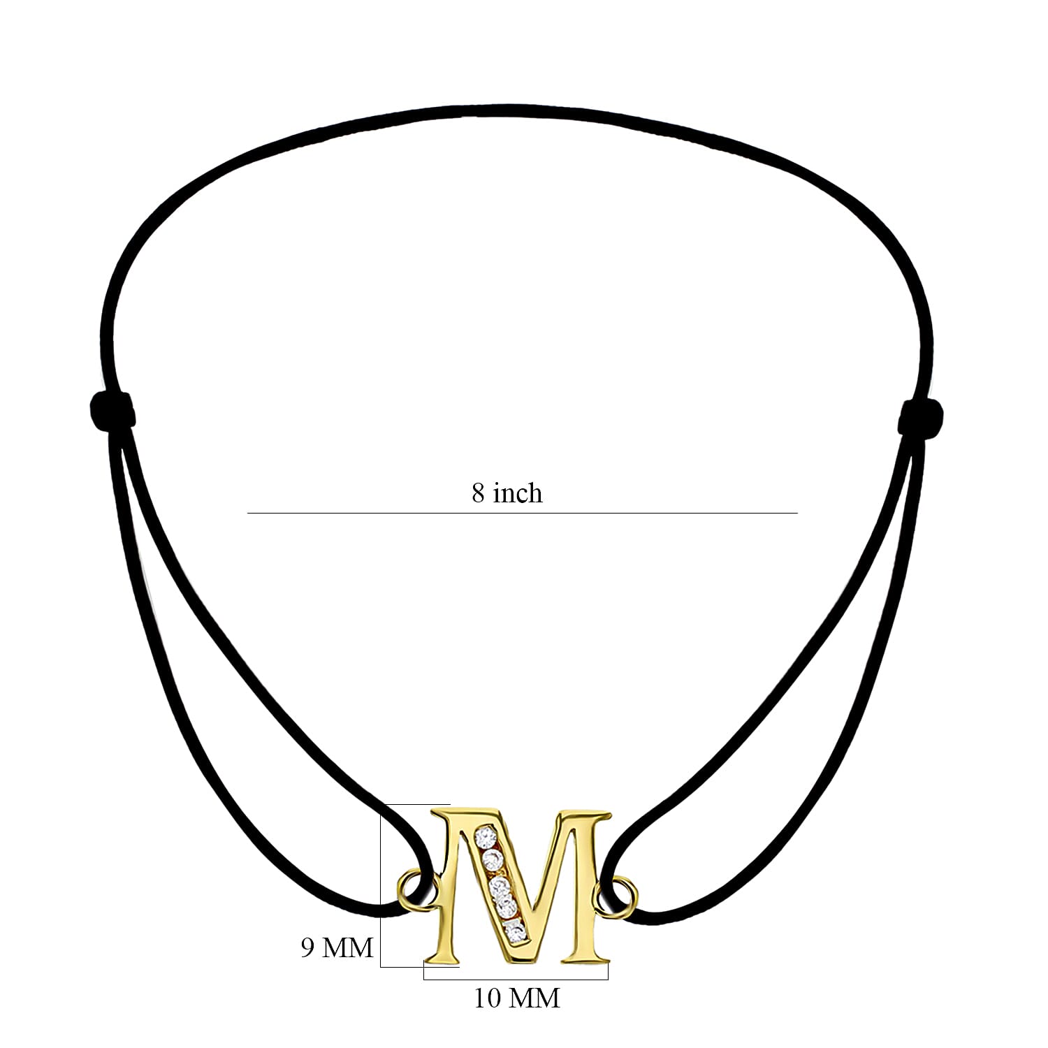 9K Yellow Gold  A   Cubic Zirconia  Bracelet (Size - 8) 0.03 ct,  Gold Wt. 0.52 Gms  0.025  Ct.