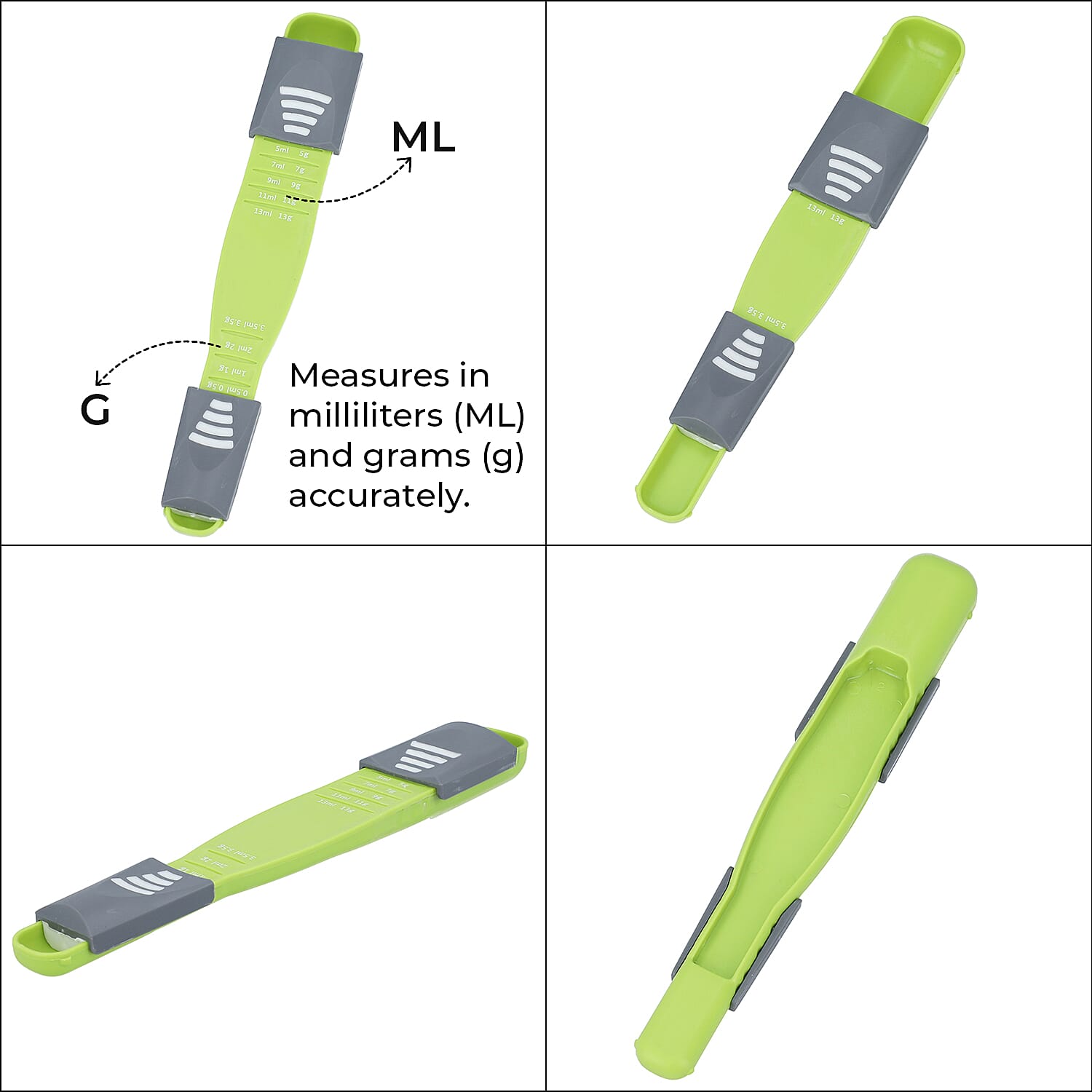 Set of 3 - Kitchen Art Adjustable Measuring Teaspoons (Size 22x4Cm)