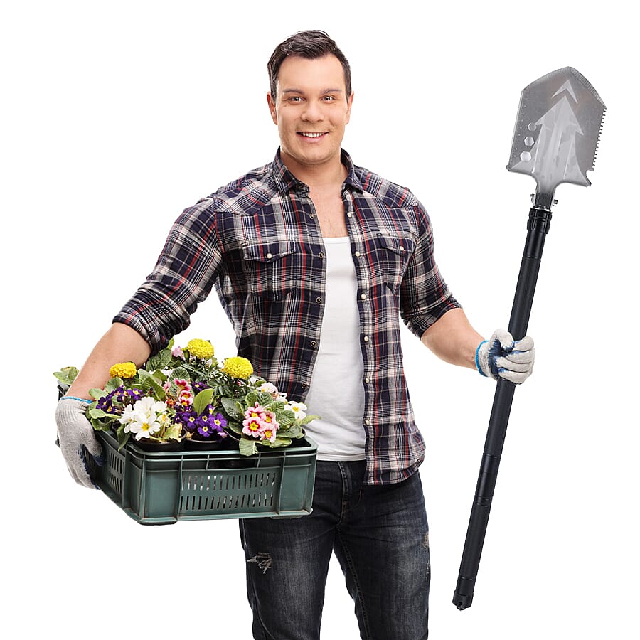 Multi-Purpose Folding Survival Shovel - Black