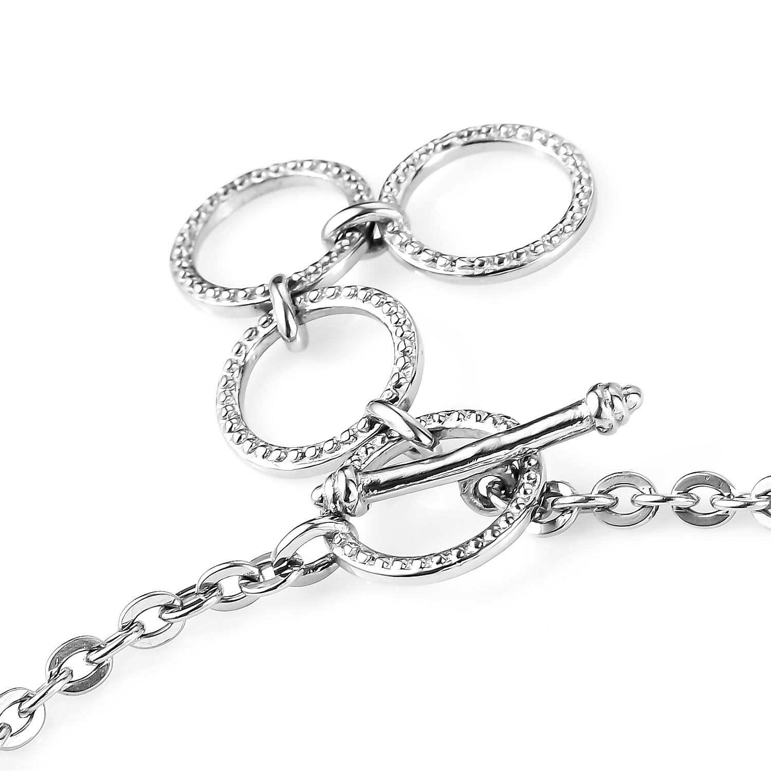 Tigers Eye Bracelet (Size - 7.5) in Stainless Steel 12 Ct.